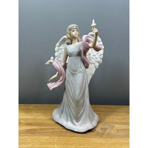 Bellezza "Hope" Porcelain Angel Star Blue/Gray 9.5" Tall Collectible Figurine